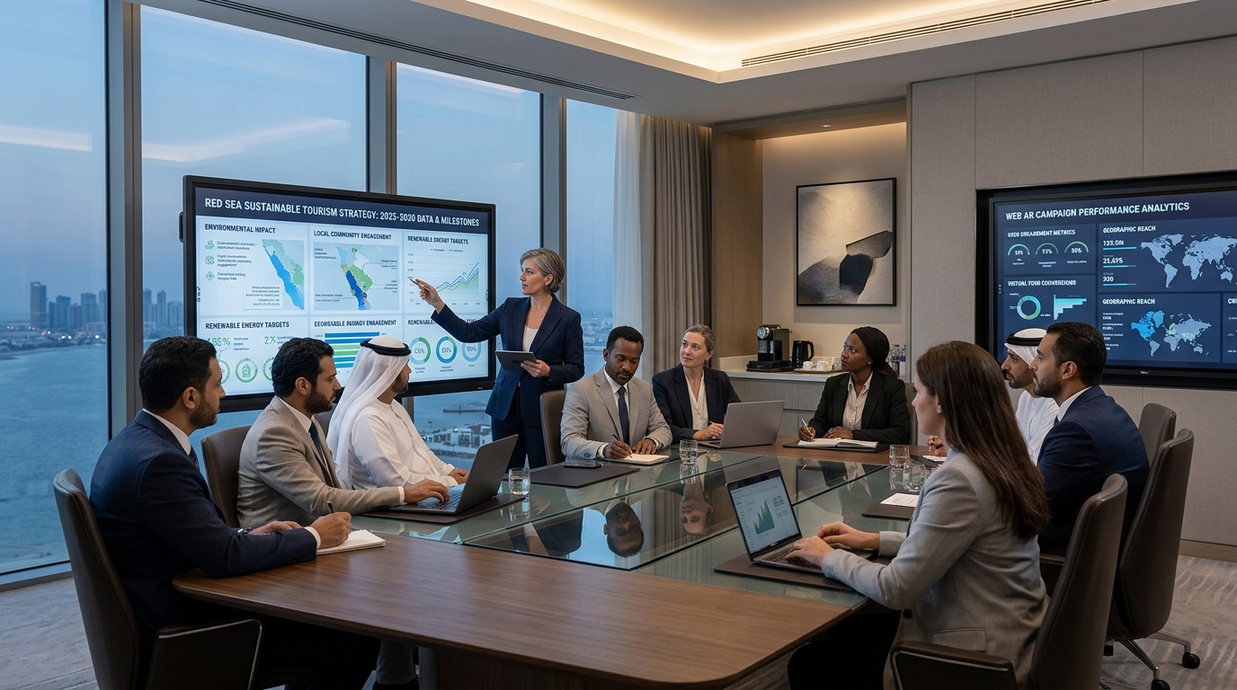 DMO Executive Leadership Reviewing Web AR Strategy