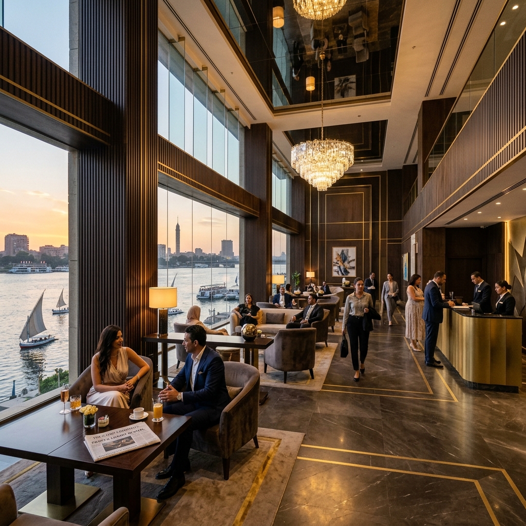 Luxury Egyptian Hotel Lobby